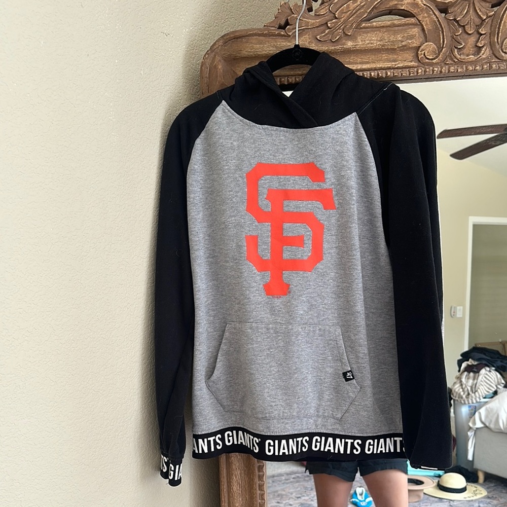 47 Brand Black and Gray Giants Jacket
